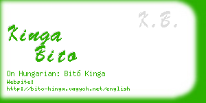 kinga bito business card